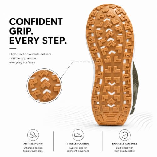 Image of HAUX Men's Slip-On Running Shoes | Lightweight Sports Sneakers with Memory Foam Cushioning | Walking, Gym, Jogging, Training | Ultra Comfort & Style