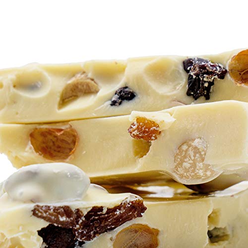 KERNschmelze weiße Bruchschokolade mit Erdnüssen & Rosinen Cover