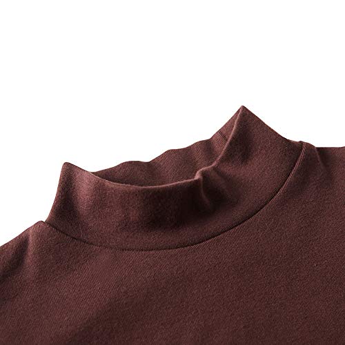 Image of Spring&Gege Little & Big Kids Soft Cotton Long Sleeve Mock Turtleneck Shirts