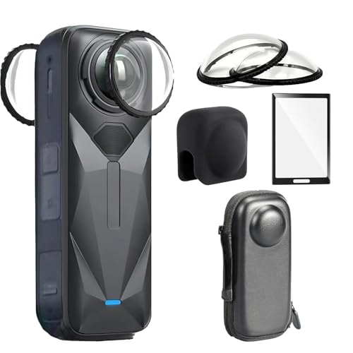 Image of Yantralay Insta 360 ONE X5 Accessories Combo - Lens Guard, Silicone Lens Cap, Tempered Glass Screen Protector & Shockproof Camera Pouch Protective Kit