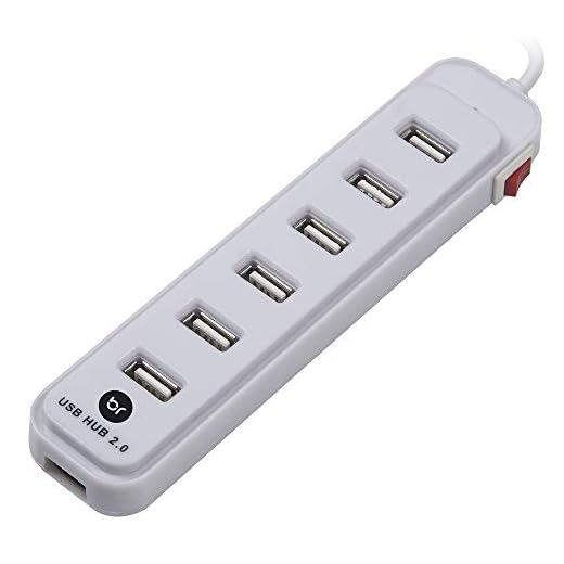 Bright Hub USB e Carregador 7 portas com chave seletora 5V 2A 0191
