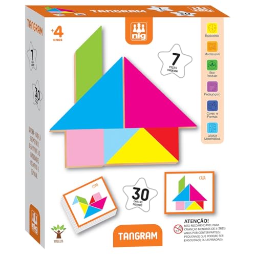 Jogo Educativo Tangram de Madeira