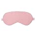 Plemo Sleeping Mask, Breathable Modal Pink Eye Mask, Ultra-Soft Eye Cover for Travel, Nap, Meditation, Blindfold with Adjustable Strap for Men, Women or Kids