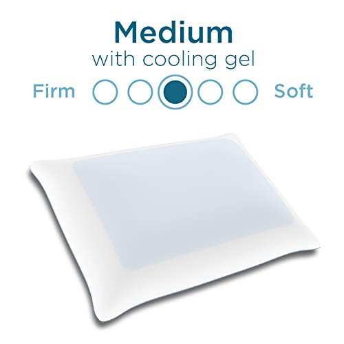 Tempur-Pedic Tempur-Cloud Breeze Dual Cooling Pillow, King & Tempur-Ergo Neck Pillow Firm Support, Large Profile, White #TOP2