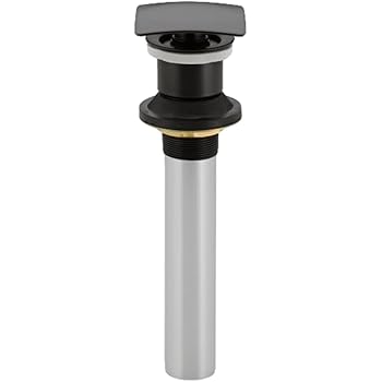 Delta Faucet 72174 Bl N A Square Push Pop Up Less Overflow Matte Black Amazon Com