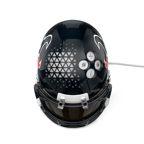 Image of NFL Echo Dot Bundle: Includes Echo Dot | Glacier White and Limited-Edition NFL Helmet Stand | Houston Texans