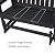 Mosbrisa Poly Lumber Patio Glider, Durable HIPS Material, Weather-Resistant Swing Bench for Outdoor Porch Garden (Black, 2-Seater)
