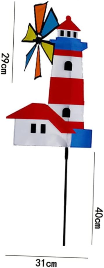 Colorful Six-Wheeled Windmill Toy for Boy Girl Lightweight for Outdoor Garden Decor Decoration for Lawn and Play Areas