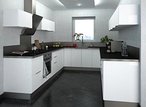 Berlioz Creations CH6HB Hängeschrank für Küche mit Dunstabzugshaube, in weißem Hochglanz, 60 x 34 x 35 cm, 100 Prozent französische Herstellung - Image 7