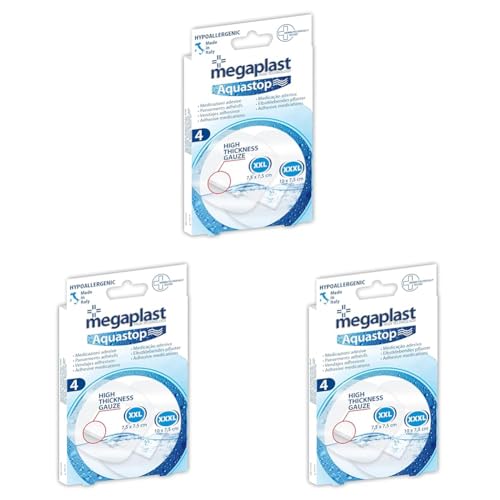 Megaplast 158112 Parches Elásticos Impermeables, Tamaño Grande, 4 Piezas (Paquete de 3)