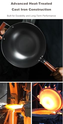 Hivelane Wok de Hierro Fundido 40 cm miniatura 4