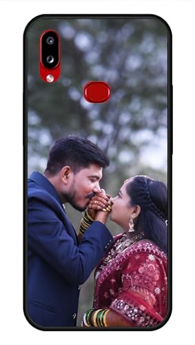 Image of NDCOM for Customised Samsung A10s / M01s Back Cover | Slim Fit Back Cover Samsung A10s | Samsung M01s Case DIY Personalised Photo Design | Customized Gift Custom Text Name Printed Glass Case