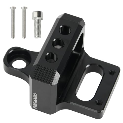 Solenoid Valve Mount Holder Bracket Billet 3 Port for MAC AEM Boost Controller CNC Billet Aluminum Boost Control Solenoid Bracket (Black)