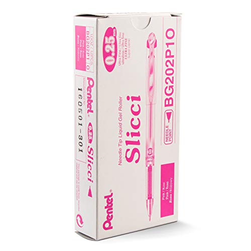 Stylo gel rose Pentel Slicci 0,25 mm finesse absolue lot