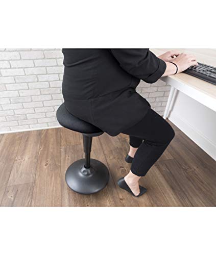 Image of Stand Up Desk Store Swivel Stool Active Sitting Chair with Adjustable Height for Standing Desks (Black, 13 inch Diameter)