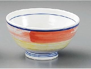 Bowl (Single Item), Small, Tri-Color Brushed, 4.5 Bowl, 5.3 x 2.8 inches (135 x 70 mm), Reinforced Japanese Tableware, Udon, Soba, Restaurant, Ramen, Commercial Use