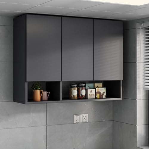 Wolnostojące szafki ścienne kuchenne, pływająca aluminiowa szafka do przechowywania do łazienki, pralni, salonu, stylowe stojaki ścienne (60 x 60 x 30 cm)
