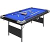 6 or 7 ft Billiards Table, Portable Billiards Tables, Pool Tables for Full Size, Pool Table Set for Family Game Room, Adult Rrec Room, Basements, Man Cave or Garage