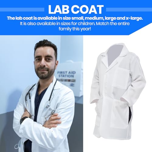 Dress Up America Lab Coat - Doctors White Lab Coat Costume for Adults - 3/4 Length Lightweight Lab Coats for Women and Men2