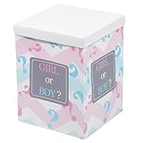 WHAMVOX Paper Decorative Balloon Box for Shower Party Gender Reveal Boy Girl Balloon Boxes for Shower Decorations and Celebrations