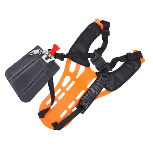 DOITOOL 草刈機用ダブルショルダーストラップハーネス 軽量ステンレス製パッド付き 肩と腰の負担軽減 作業疲労軽減 ガーデンモア適用可能