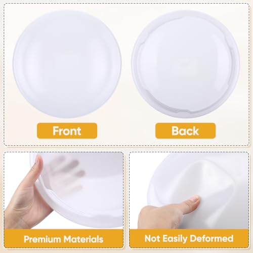 Image of Cabilock 10 Inch Round Plastic Ceiling Light Cover Replacement Flush Mount Lamp Shade for Bedroom Bathroom Kitchen Balcony Fixture Accessory