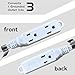 HONDERSON 3-Outlets Flat Plug Indoor Extension Cord Outlet Extender, UL Certified, 16 Gauge 1FT White 3 Prong Heavy Duty, 16/3 SJTW 13A Power Strip