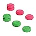 Skull & Co. Skin, CQC and FPS Thumb Grip Set Joystick Cap Analog Stick Cap for Nintendo Switch Pro Controller & PS4 / Slim / Pro Controller- Neon Pink+Green[Splatoon2 Edition], 3 Pairs(6pcs)