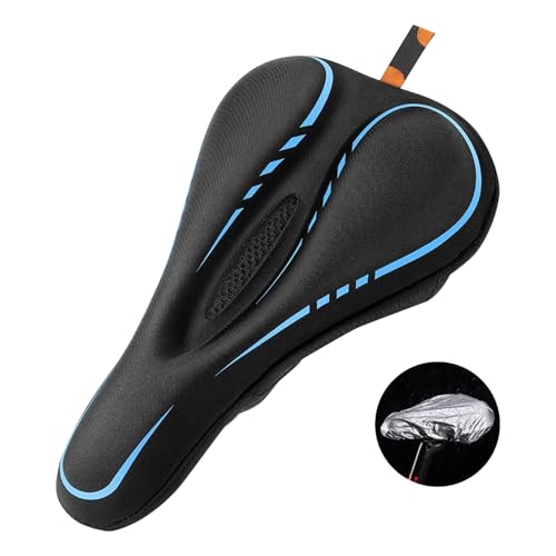 厚みのある自転車シートカバークッション衝撃吸収自転車サイクリングサドルロードバイクシリコンシートクッションパッド入り自転車シートカバー