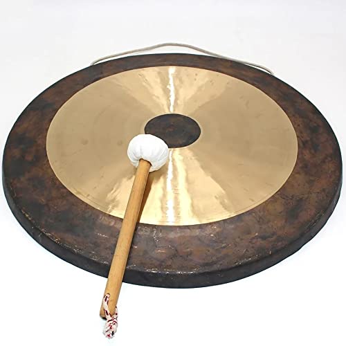 LSIUA Bronze Gong, Hand Selected for Quality, Calming Sound, Beautiful Shimmering Wash Quality, for Outdoor, Patio, Home(Size:24 Inch)