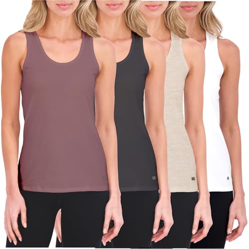 Débardeur pour femme sans manches en coton stretch encolure dégagée