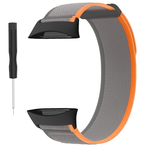 WIIKAI Correas Para Relojes Compatible con Polar Vantage V Correa de Pulsera de Reemplazo Pulseras de repuesto .(naranja-gris)