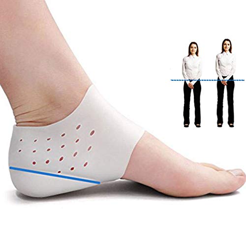 PEDIMEND Invisible Insoles Increased Height (1 Pair) - Heel Gel Insoles - Plantar Fasciitis - Relieves Heel Pain, Heel Pressure with Extra Padding - Unisex - Foot Care Cover