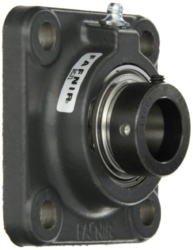 Timken RCJ1 Flange Unit, 4 Bolt Holes, Industrial-Duty, Relubricatable, Non-Expansion, Cast Iron, Eccentric Locking Collar, Inch, 1