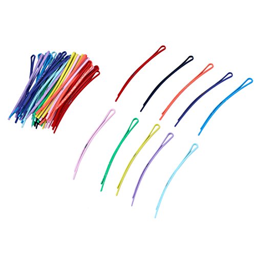 Ruilogod Metal Brillante Polvo Barrette Barra Horquilla Bobby Pins 50pcs Colores surtidos (id:61 203 f9 752 740