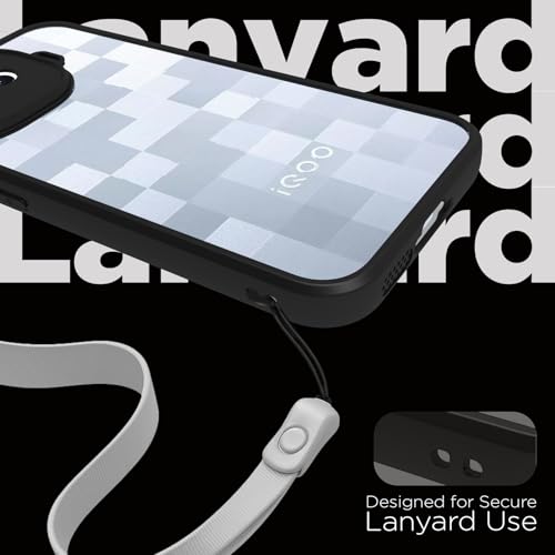 Image of RIGGEAR Shockproof Sleek Hybrid Armor Back Cover Case for iQOO 15R 5G (Clear PC + Black TPU Bumper)