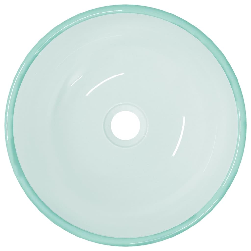 Lavabo de cristal templado mate, 35 x 12 cm, lavabo para baño, invitados, inodoro sanitario con orificio de drenaje y material duradero para lavabo y sala de cosméticos
