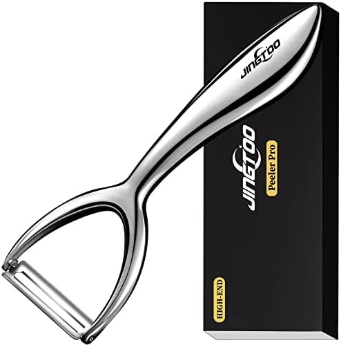 Premium Vegetable Peeler Stainless Steel，Ultra Sharp Peelers for Kitchen, Potato Apple Carrot Peeler Rotatable Blade, Fruit Veggie Peeler Y Peeler Ergonomic Thickened Handle - 5 Years Warranty (Plain)