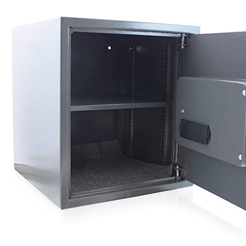 Foto von BITUXX Elektronischer Akten Safe Tresor Wandtresor Wandsafe Geldschrank Möbeltresor Stahlschrank Geldsafe Geldtresor Panzerschrank Dokumententresor Grau