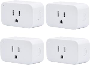 THIRDREALITY Zigbee Smart Plug 4 Pack, 15A Smart Outlet with Timer Function, ETL Certified, ZigBee Hub Required