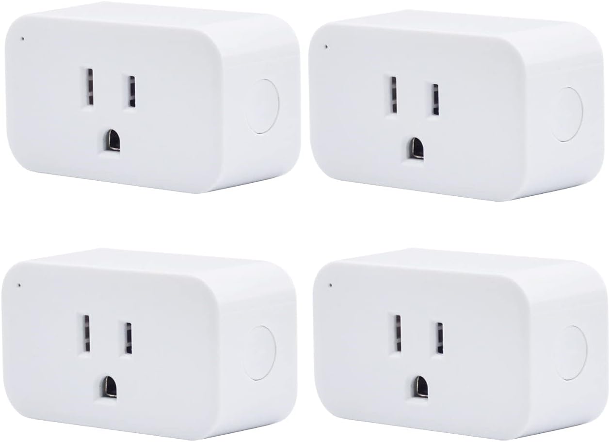 THIRDREALITY Smart Plug 4 Pack, 15A Smart Outlet with Timer Function, Zigbee Repeater, ETL Certified, Requires ZigBee Hub, No Power Meter