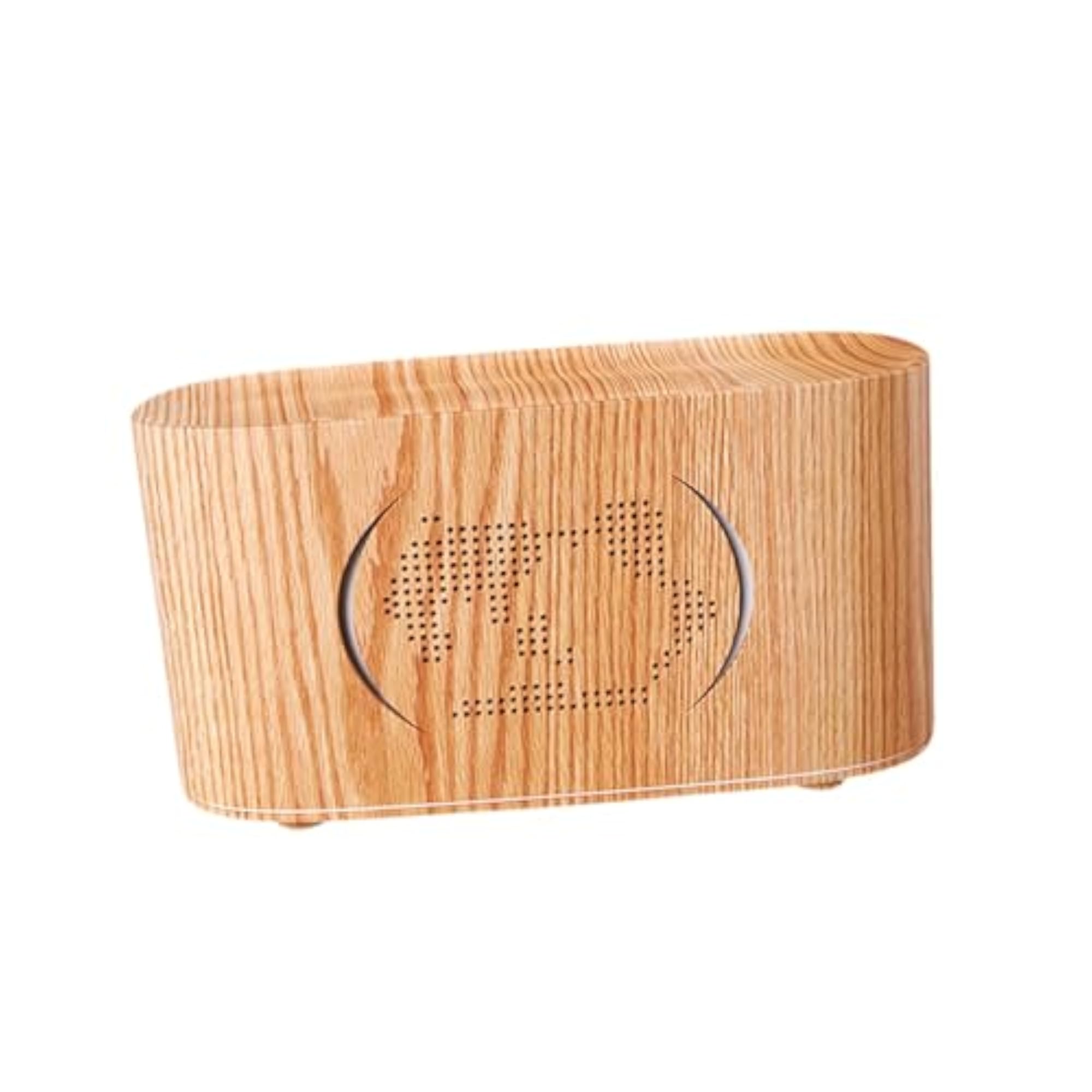 Noiseless Essential Oil Diffuser with Simulated Flame, Wood