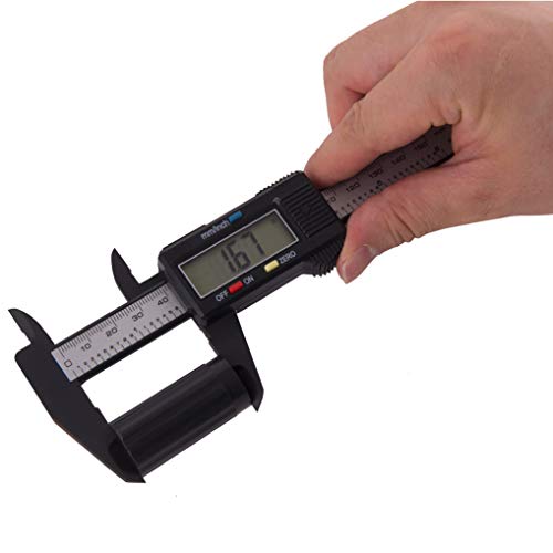 Zoostliss 150mm LCD Digital Electronic Carbon Fiber Vernier Calipers Gauge Micrometer with Large LCD Screen Display Inch/Metric - Thumbnail 6