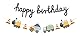 Süße DIY Partykette Baustelle Happy Birthday Bunte Fahrzeuge Laster Kran Betonmischer Girlande Deko Kindergeburtstag DIY Hängekette Geburtstag Junge 2 Meter, Made in EU