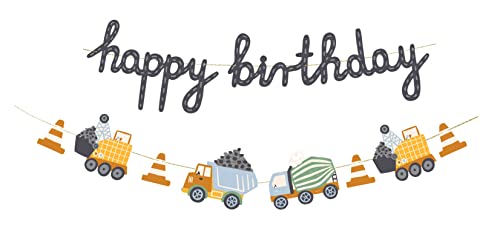 Girlande Baustelle Happy Birthday Fahrzeuge Partykette 2 m