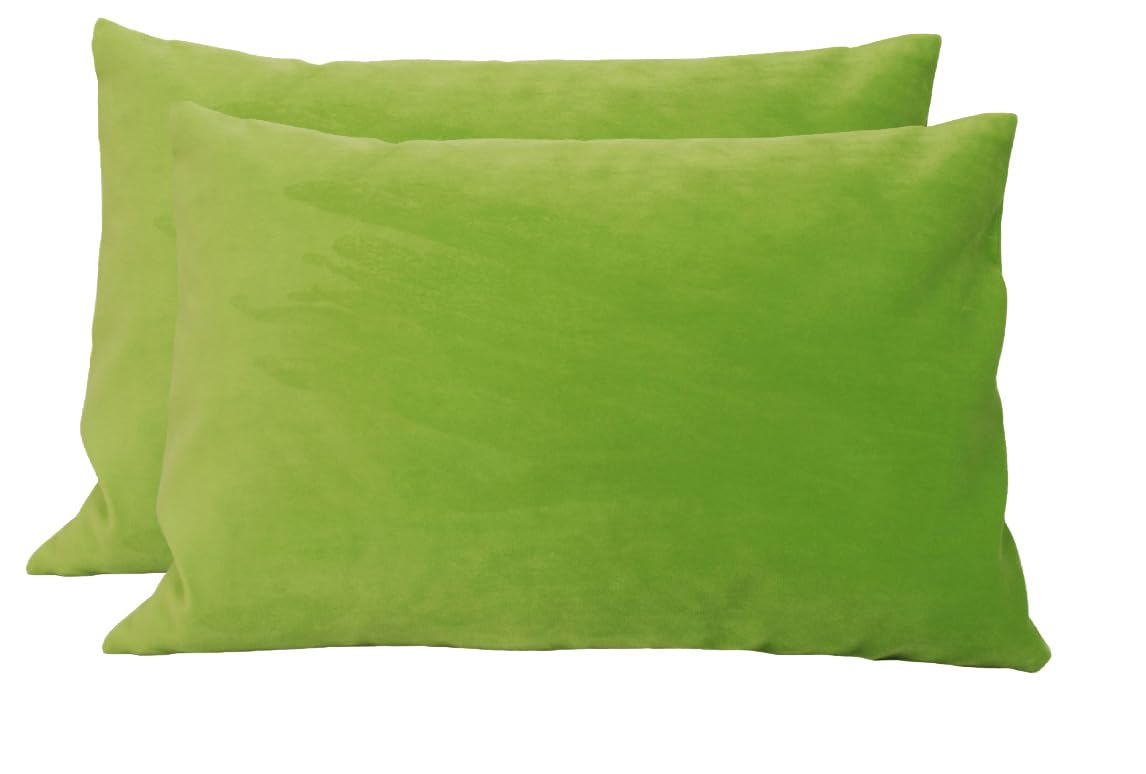 TangDepot 2-Pack Super Soft Velvet Pillow Covers, 20x20 Grass Green — view 103