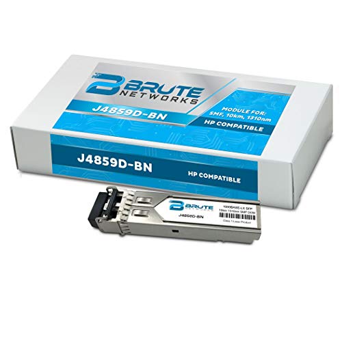 Brute Networks J4859D-BN - 1000BASE-LX 10km SMF 1310nm SFP Transceiver (Compatible with OEM PN# J4859D)