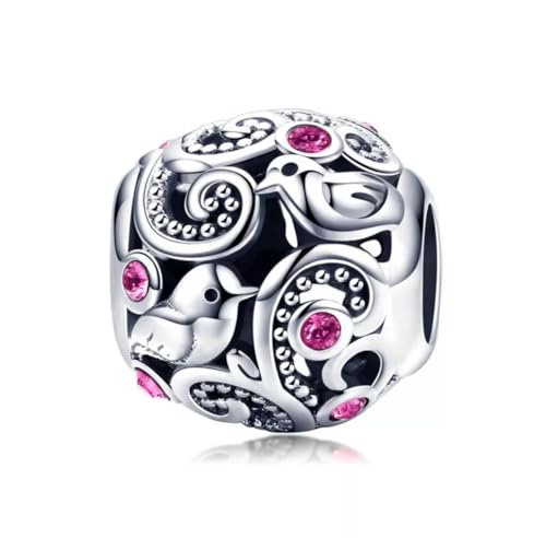 Charm de pájaro amor mensajero en plata como regalo significativo para pulsera Pandora