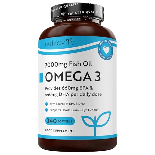 Omega 3 2000mg with 660mg EPA & 440mg DHA per Serving - 240 Softg...
