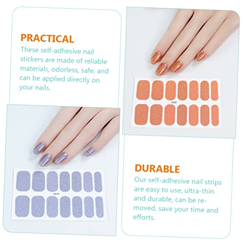 FRCOLOR 8 Folhas De Adesivos Brilhantes Adesivos De Esmalte Brilhante Para Unhas Adesivo De Esmalte